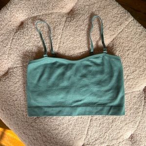 Victoria's Secret Teal Cropped Top/Bra M